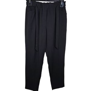 Reitmans Black Straight Leg Paper Bag Pants  Size 8